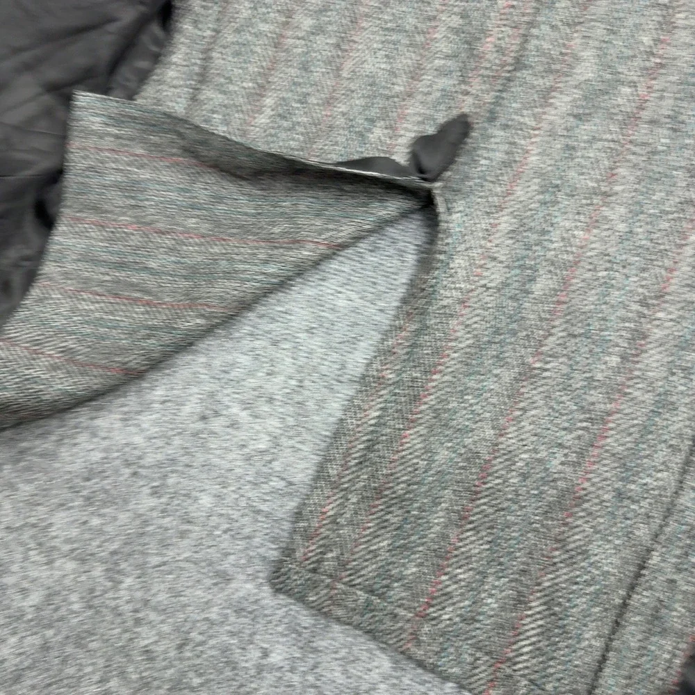 Vintage Kingsridge Blazer Mens 46L Gray Wool Herringbone Pinstripe Academic